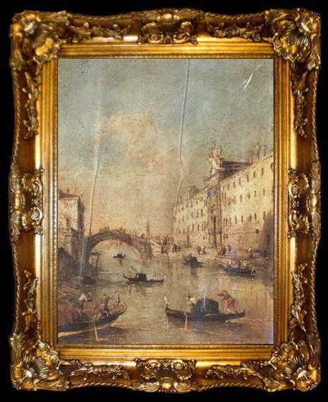 framed  Francesco Guardi Gondola sulla laguna (mk21), ta009-2